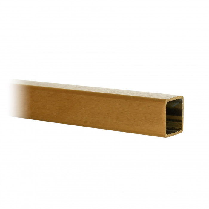 Koker 20 x 20 x 1,5 mm zamak messing mat