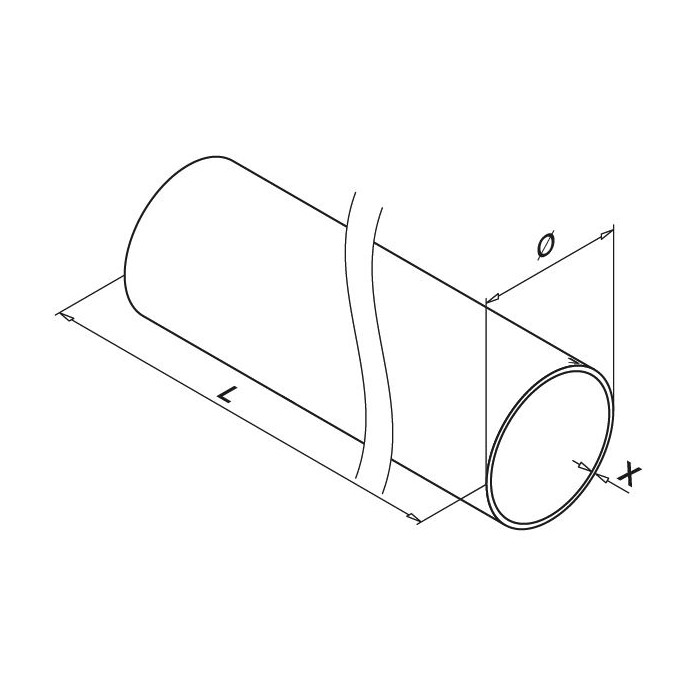 RVS buis 25 x 2 mm RVS-304 glanzend gepolijst