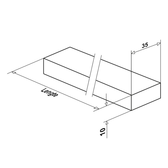 Piatto inox 35 x 10 mm inox-304 grezzo