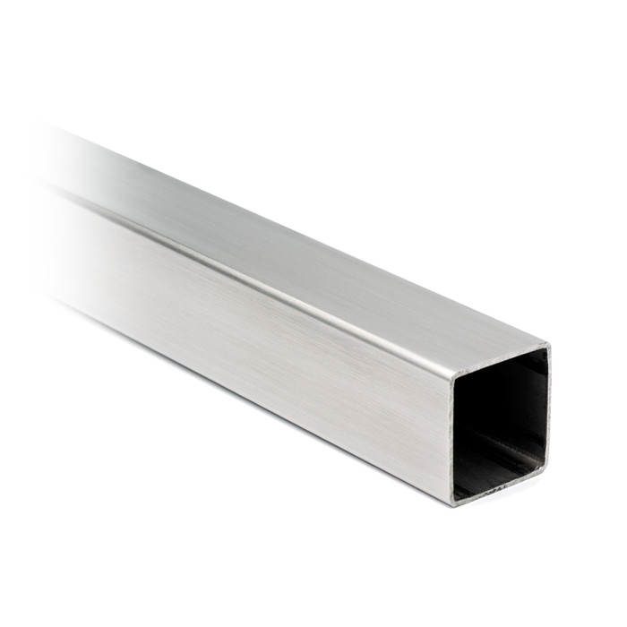 RVS koker 8 x 8 x 1,0 mm RVS-304 K320 geslepen