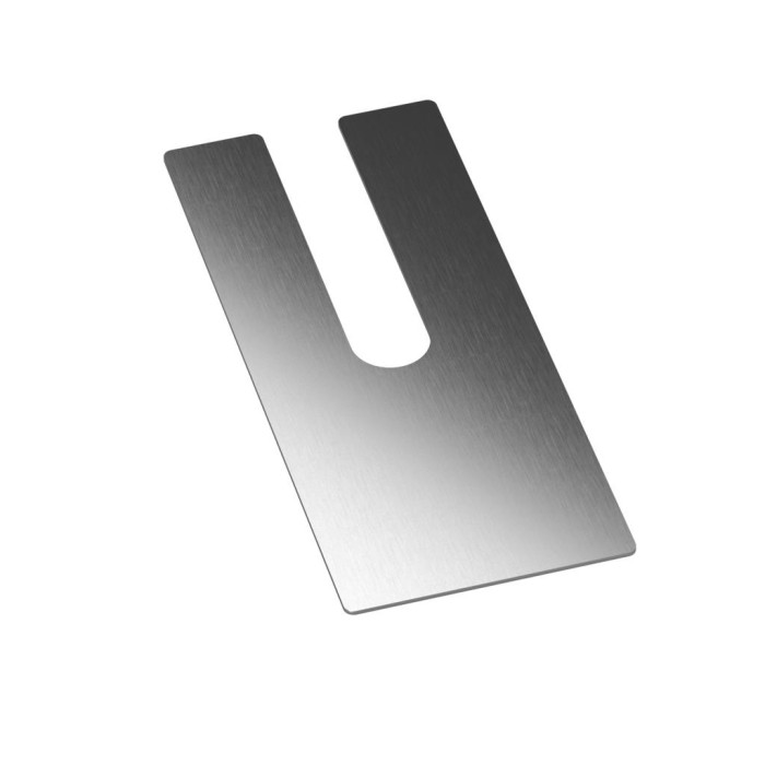 Opvulplaat Easy Glass Strong voor zijmontage dikte 3,0 mm model 8636 aluminium (onbewerkt)