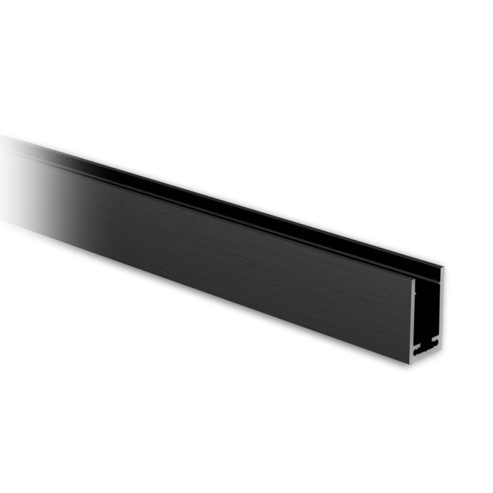 Profilo a U in alluminio 40 x 25 x 40 mm verniciato nero