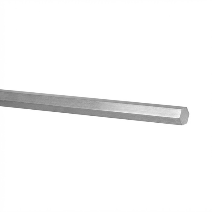 RVS staf zeskant 17 x 17 mm RVS-304 onbewerkt
