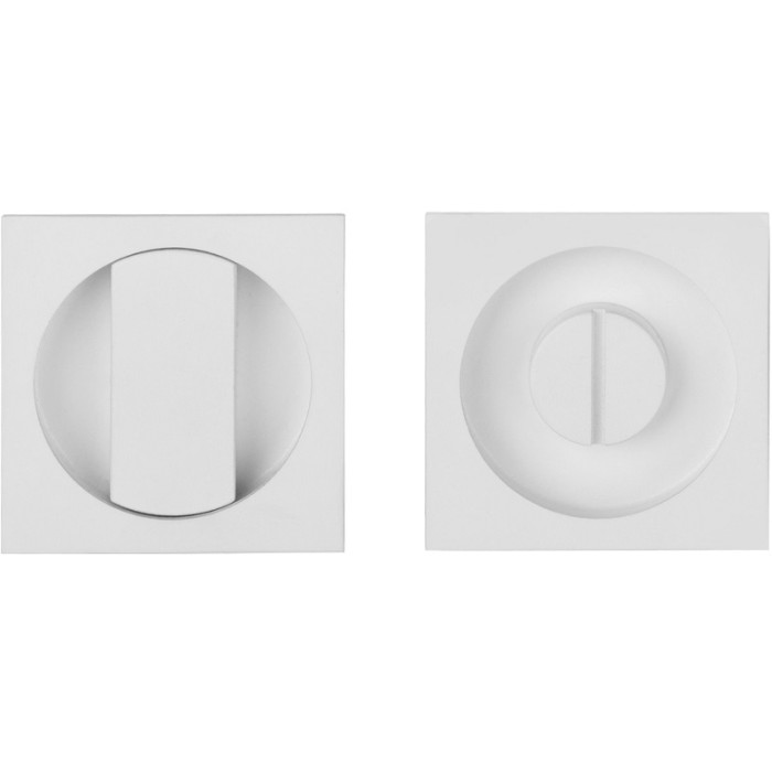 Set inbouwkommen SQUARE LSQ54S mat wit gecoat RVS-304
