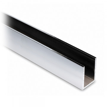 Profilo a U in alluminio 30 x 20 x 30 mm lucidato a specchio