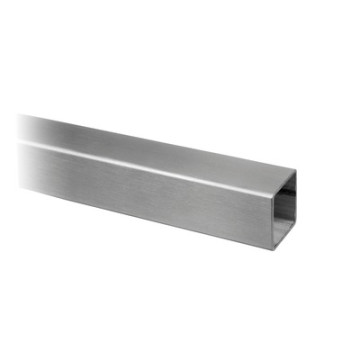 Tubo quadro/rettangolare inox 50 x 50 x 2 mm inox-304 K320 spazzolato