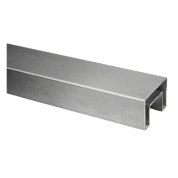 Tubo profilato a U 60 x 40 x 1,5 mm inox-316 mat spazzolato