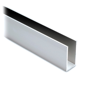 Profilo a U in alluminio 40 x 20 x 40 mm grezzo