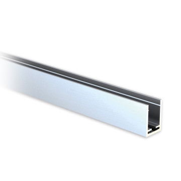 Profilo a U in alluminio 40 x 30 x 40 mm argento opaco anodizzato