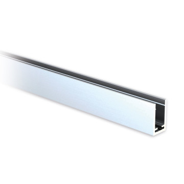 Profilo a U in alluminio 40 x 25 x 40 mm argento opaco anodizzato