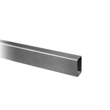 Tubo quadro/rettangolare inox 20 x 10 x 1,0 mm inox-316 spazzolato