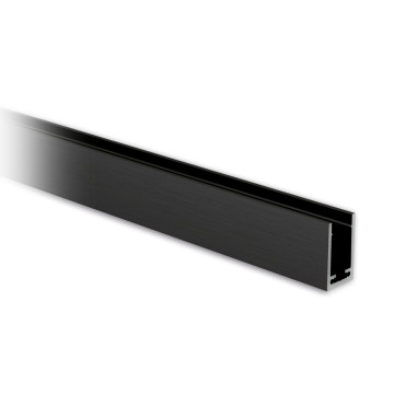 Profilo a U in alluminio 40 x 25 x 40 mm verniciato nero