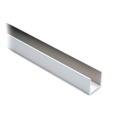 Profilo a U in alluminio 15 x 15 x 15 mm grezzo
