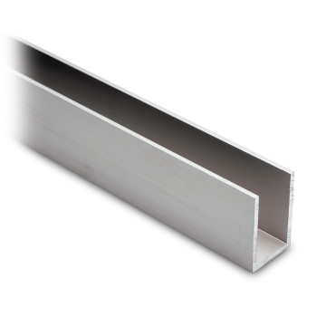 Profilo a U in alluminio 30 x 20 x 30 mm argento opaco anodizzato