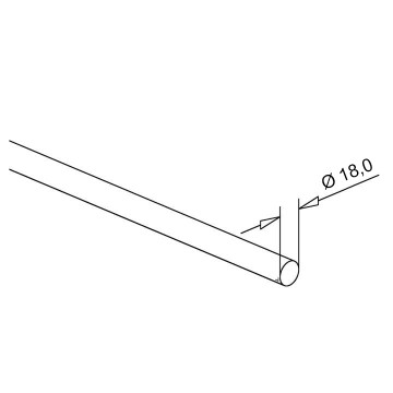 Barra tonda inox 18 mm inox-304 K320 spazzolato